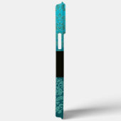 SCHÖNES PINK ROSE BLUE AQUAMARIN DAMASK GEM MONOGR Case-Mate iPhone HÜLLE (Rückseite / Rechts)