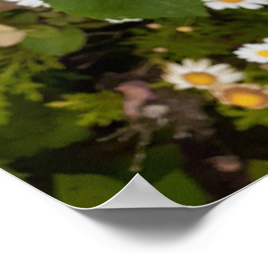 Schönes Pink Rose Blumengarten Poster (Ecke)