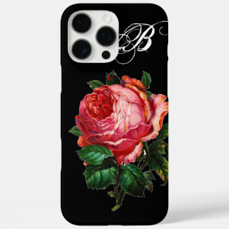 SCHÖNES PINK ROSE MONOGRAMM iPhone 16 PRO MAX HÜLLE