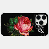 SCHÖNES PINK ROSE MONOGRAMM Case-Mate iPhone HÜLLE (Rückseite (Horizontal))