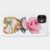SCHÖNES PINK ROSE MONOGRAMM Case-Mate iPhone HÜLLE (Rückseite (Horizontal))
