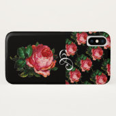 SCHÖNES PINK ROSE MONOGRAMM Case-Mate iPhone HÜLLE (Rückseite (Horizontal))