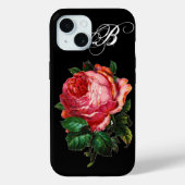 SCHÖNES PINK ROSE MONOGRAMM Case-Mate iPhone HÜLLE (Rückseite)