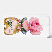 SCHÖNES PINK ROSE MONOGRAMM Case-Mate iPhone HÜLLE (Rückseite (Horizontal))