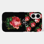 SCHÖNES PINK ROSE MONOGRAMM Case-Mate iPhone HÜLLE (Rückseite (Horizontal))