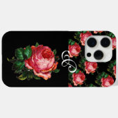 SCHÖNES PINK ROSE MONOGRAMM Case-Mate iPhone HÜLLE (Rückseite (Horizontal))