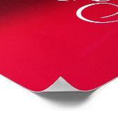 SCHÖNES PINK ROSE MONOGRAMM POSTER (Ecke)