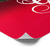 SCHÖNES PINK ROSE MONOGRAMM POSTER (Ecke)