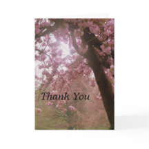 Schönes Pink Tree Blossom Danke Karte