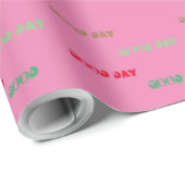 Schönes PINK Wrapping Paper Geschenkpapier (Rolleneckpunkt)