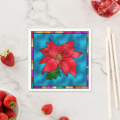 Schönes Poinsetta Serviette (Beispiel)