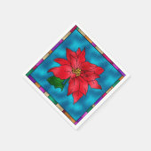 Schönes Poinsetta Serviette (Ecke)