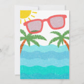 schönes Pool-Party | Sommer Geburtstag Einladung (Rückseite)