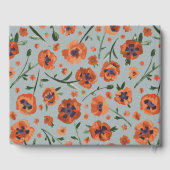 Schönes Poppies Blumenmuster Gästebuch (Rückseite)