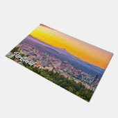 Schönes Portland, Oregon, at Sunset Fußmatte (Schrägansicht)