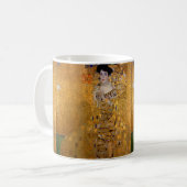 Schönes Portrait einer Dame von Gustav Klimt, Deko Kaffeetasse (Vorderseite Links)