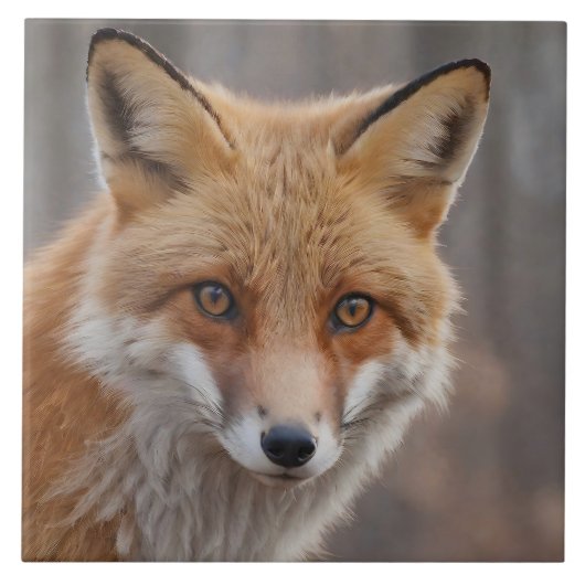 Schönes Portrait von Red Fox in der Wildnis Fliese (Vorderseite)