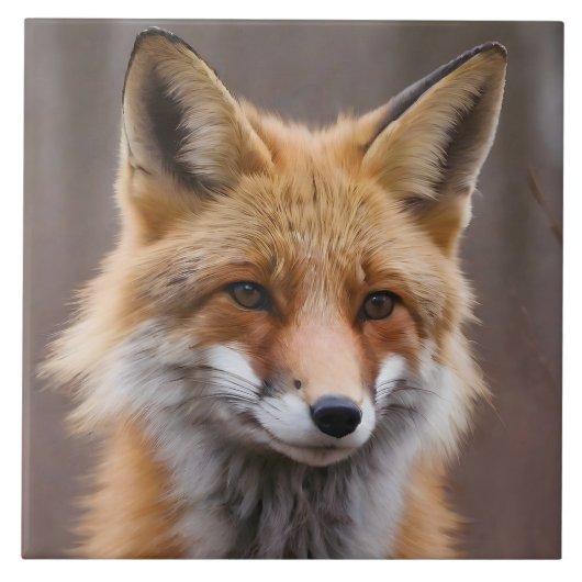 Schönes Portrait von Red Fox in Wilderness 4a Fliese (Vorderseite)