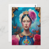 Schönes Porträt der Prinzessin Postkarte (Vorne/Hinten)