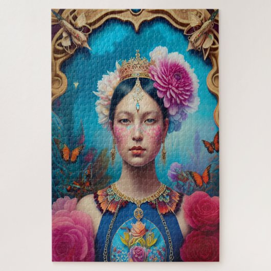 Schönes Porträt der Prinzessin Puzzle (Vertikal)