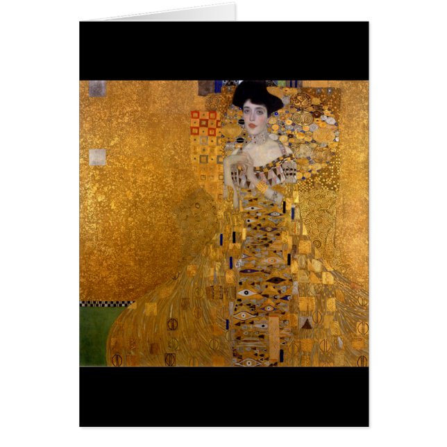 Schönes Porträt einer Dame durch Gustav Klimt, (Vorne)