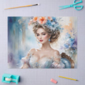 Schönes Porträt Frauen Dekoration Möbel Seidenpapier (Basteln)