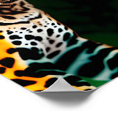schönes Porträt jaguarischer digitaler Kunst Poster (Ecke)
