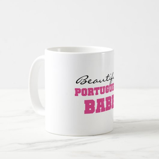 Schönes portugiesisches Baby Kaffeetasse (Vorderseite Links)