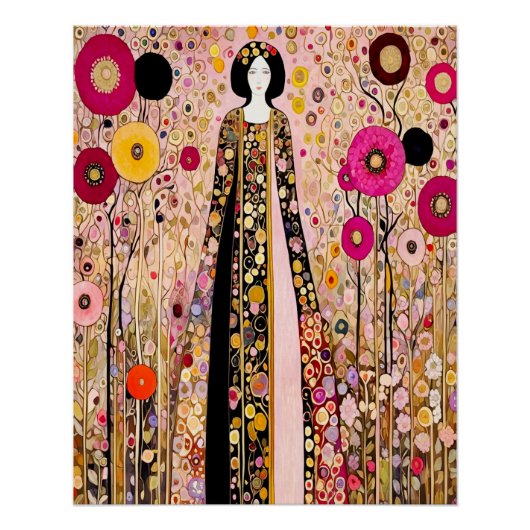 Schönes Poster im Stil von Gustav Klimt (Vorderseite)