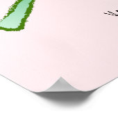 Schönes Poster mit einer rosa Rose (Ecke)