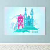 Schönes Prag Leinwanddruck (Insitu (Holzboden))