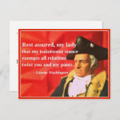 Schönes Präsidentenvalentine: Isolationismus Feiertagspostkarte (Vorne/Hinten)