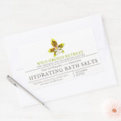 Schönes Produkt grüne Orchidee Aquarellkunst Rechteckiger Aufkleber (Umschlag)