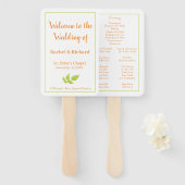 Schönes Programm für Herbsthochzeiten Fächer (Vorne und Hinten)