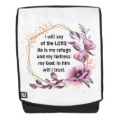 Schönes Psalm 91 Blumenbecher Rucksack (Vorderseite)