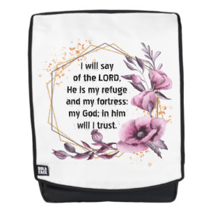 Schönes Psalm 91 Blumenbecher Rucksack