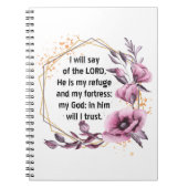 Schönes Psalm 91 Floral Notebook Notizblock (Vorderseite)