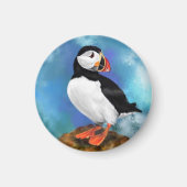 Schönes Puffin Bird Magnet - Malerei (Vorne)