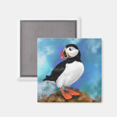 Schönes Puffin Bird Magnet - Malerei (Vorderseite/Rückseite)