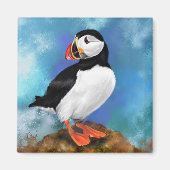 Schönes Puffin Bird Magnet - Malerei (Vorne)