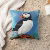 Schönes Puffin Bird Malerei Kunst Kissen (Decke)