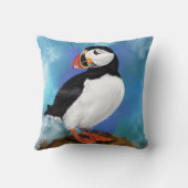 Schönes Puffin Bird Malerei Kunst Kissen (Rückseite)