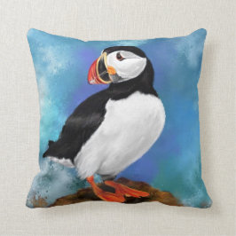 Schönes Puffin Bird Malerei Kunst Kissen