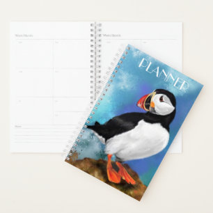 Schönes Puffin Bird Malerei Kunst Planer