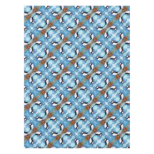 Schönes Puffin Tablecloth - Malerei Tischdecke (Vorderseite)