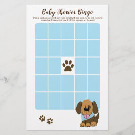 Schönes Puppy Doy Baby Dusche Bingo Spiel