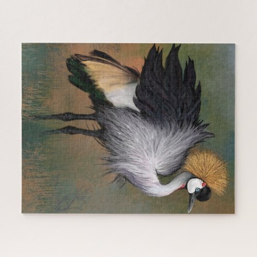 Schönes Puzzle mit grauem Kraniche (Horizontal)