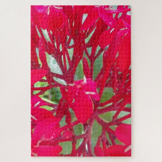 Schönes Puzzle mit Phantastischen Roten Blume (Vertikal)