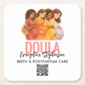 Schönes QR-Code Professional Geburts-Postpartum-Do Rechteckiger Pappuntersetzer (Vorderseite)