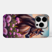 Schönes Quarter Pferd mit Blume Case-Mate iPhone Hülle (Rückseite (Horizontal))